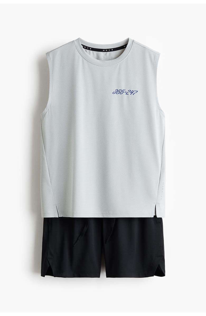 H&M 2-piece Sports Set With Drymove, Main, color, Light Gray/365-247