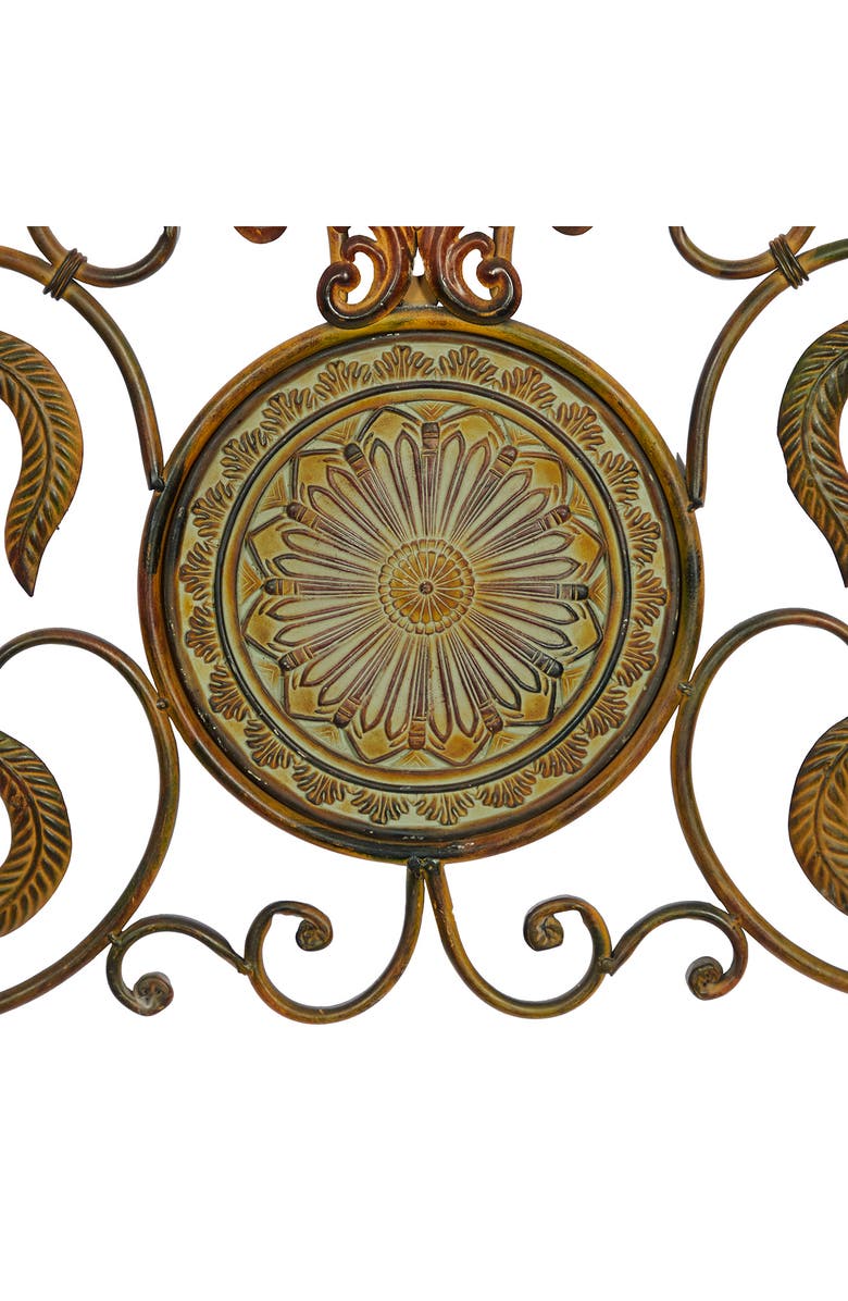 SONOMA SAGE HOME Goldtone Metal Scroll Wall Decor with Embossed Detail, Alternate, color,