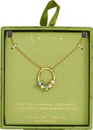 Leith Cubic Zirconia Rondelle Charm Circle Pendant Necklace