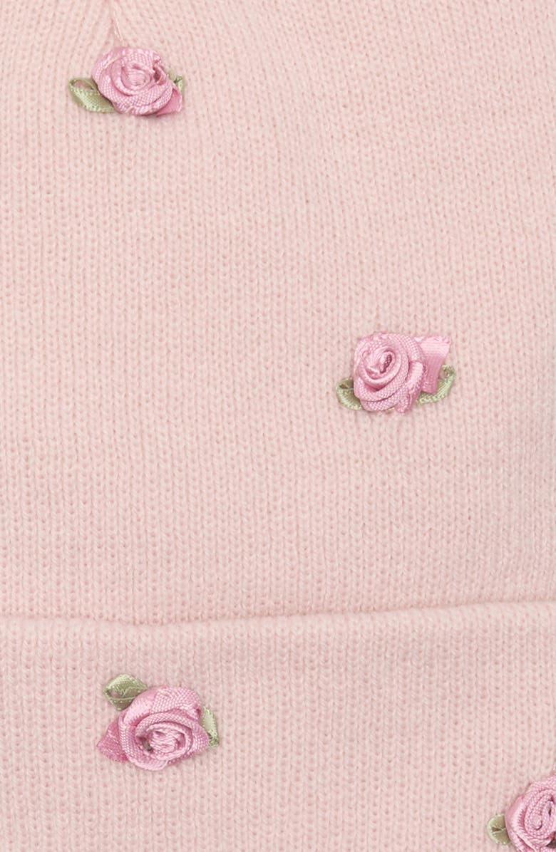 Capelli New York Kids' Rosette Beanie & Gloves Set, Alternate, color, Pink Combo