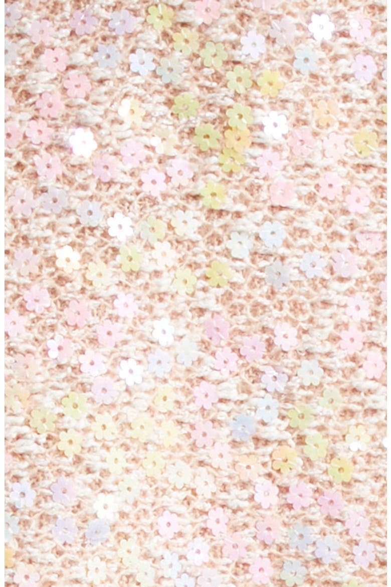 Daisy Sequin Bell Sleeve Crop Jacket, Alternate, color, PEACH PINK