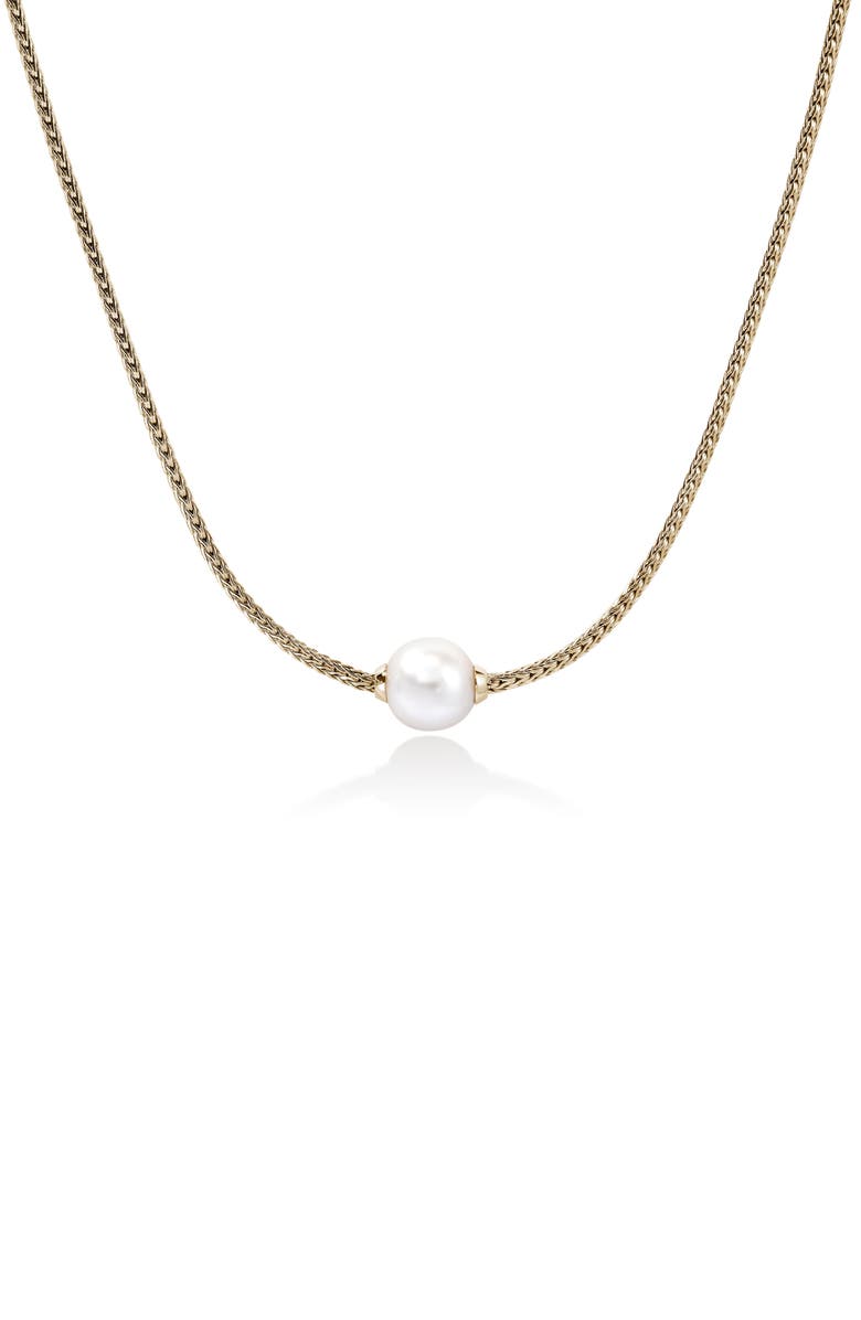 John Hardy JH Essential Pearl Necklace, Gold, 1.8mm, Main, color, 14K Gold/Pearl