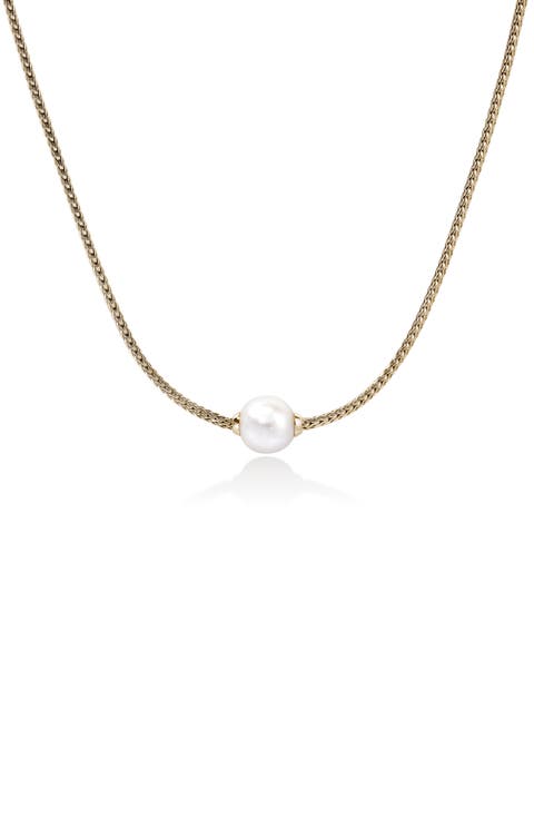 JH Essential Pearl Necklace, Gold, 1.8mm