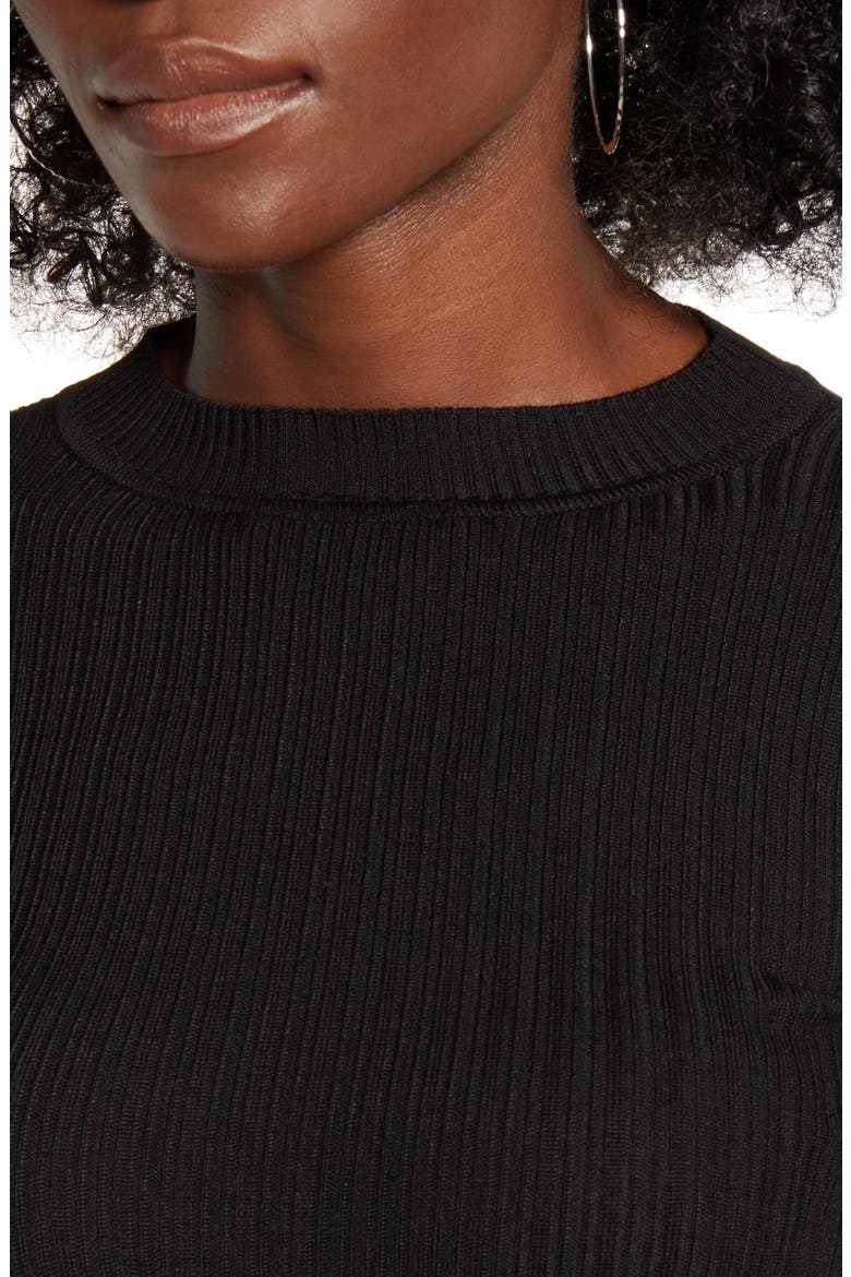 Skivvy Ribbed Sweater, Alternate, color, BLACK