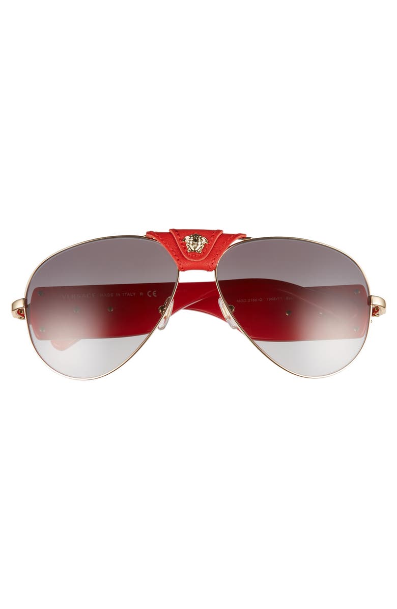 Versace Medusa 62mm Aviator Sunglasses, Alternate, color, 