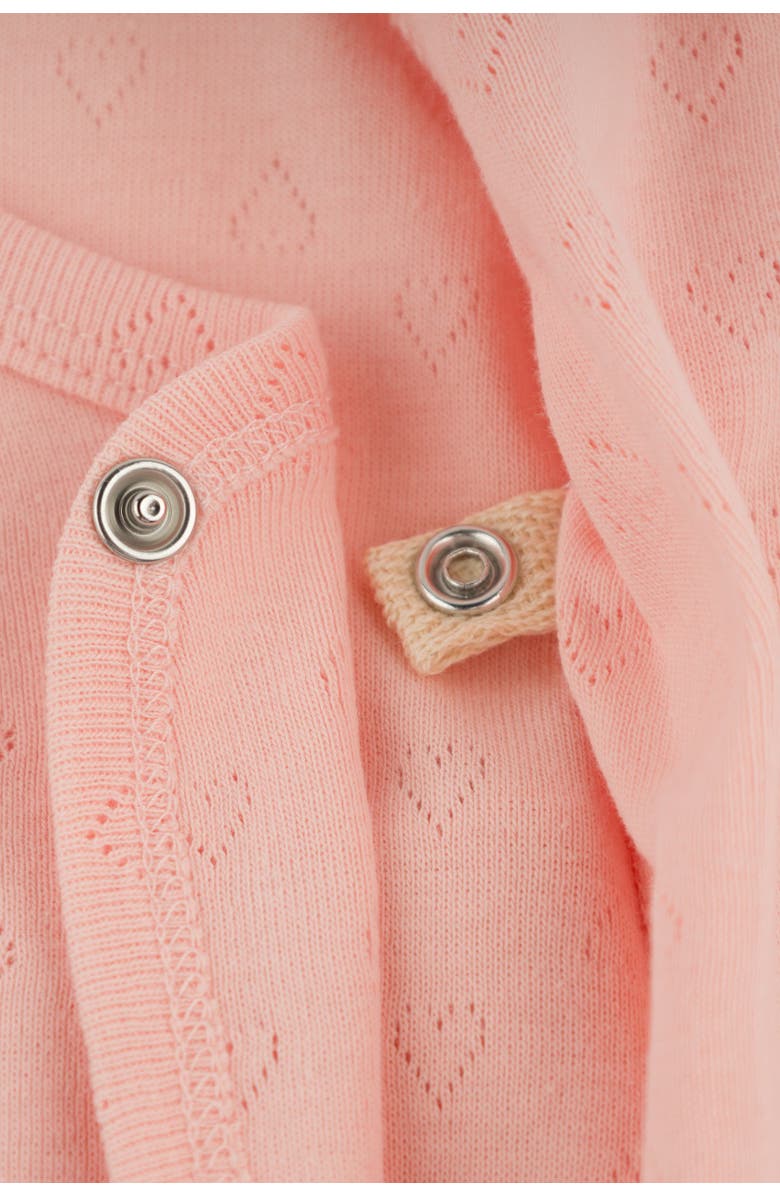 oh baby! Hearts Pointelle Wrap Top Set, Alternate, color, Pink