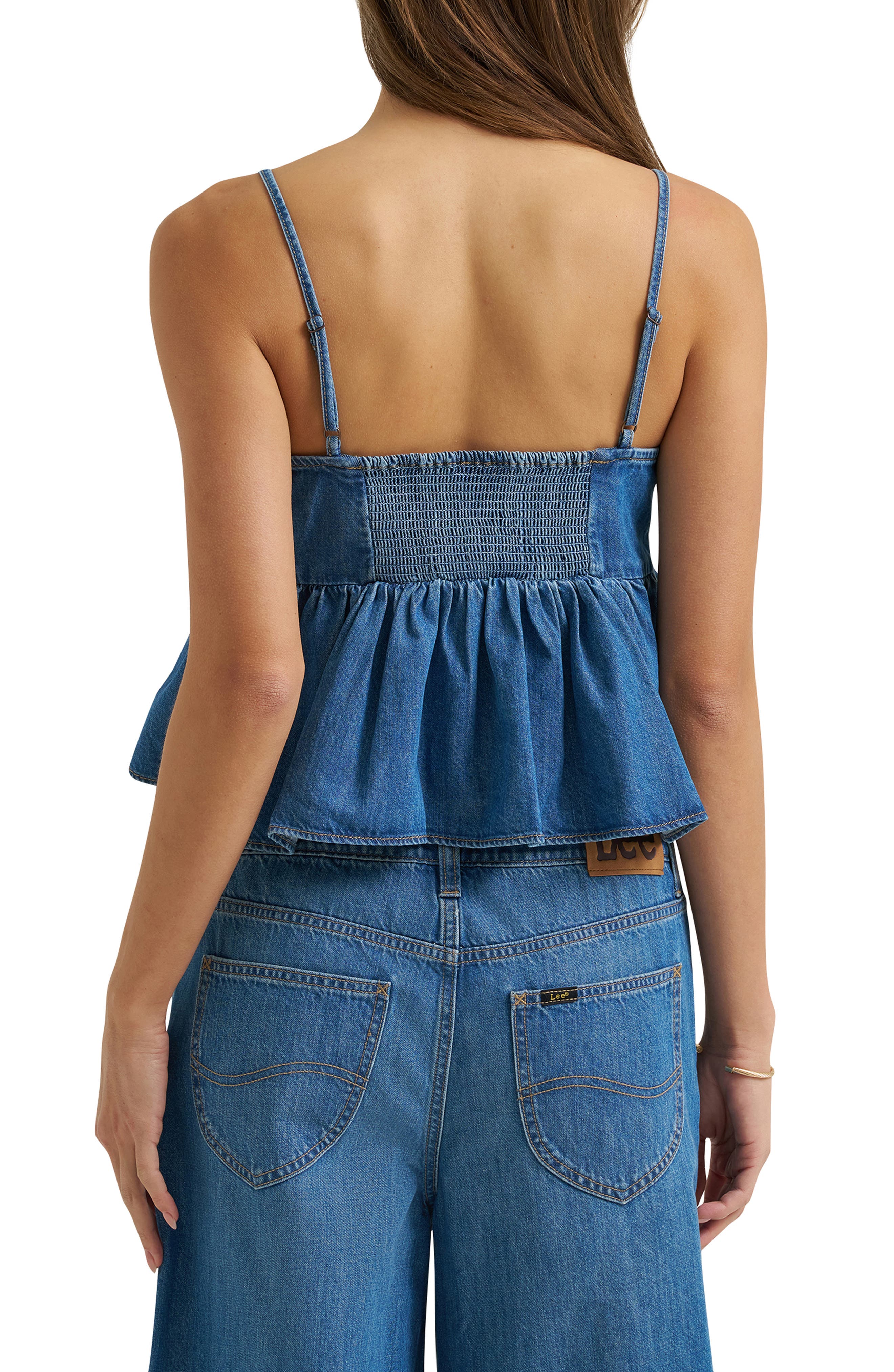 Denim Peplum Camisole - image 2