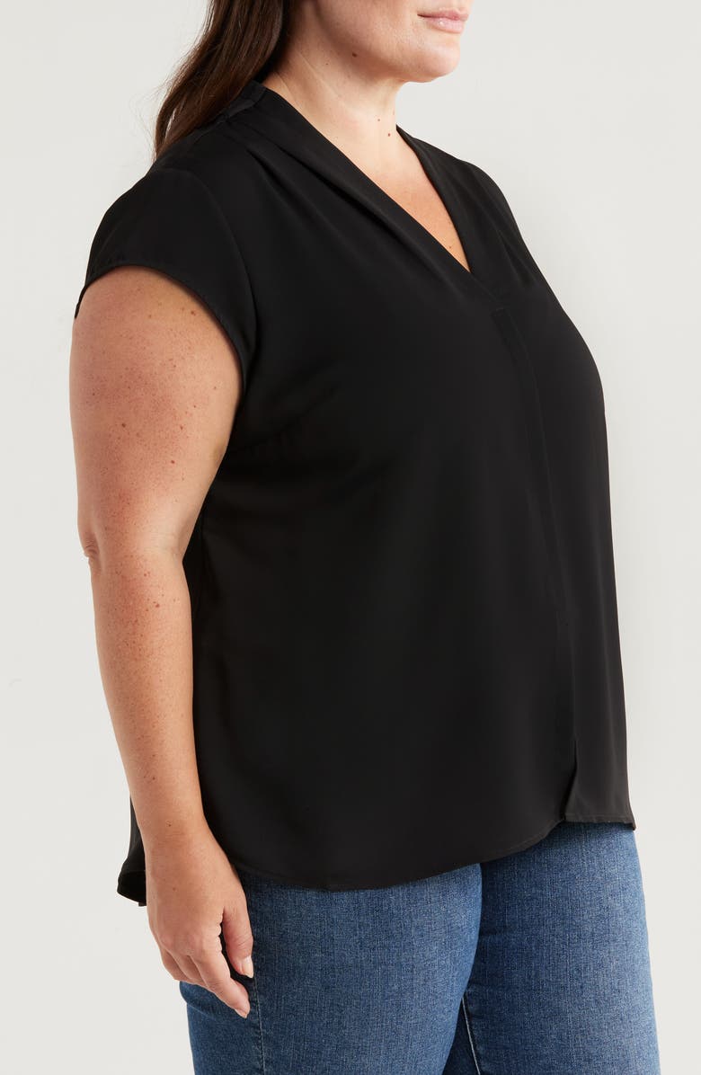 NIC+ZOE Day to Night Cap Sleeve Top, Alternate, color, Black Onyx