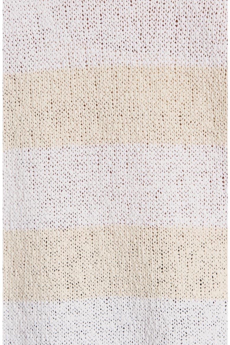 Stripe Cotton Blend Sweater, Alternate, color, WHITE LIGHT