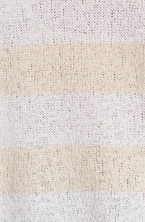 Sanctuary Stripe Cotton Blend Sweater In White
