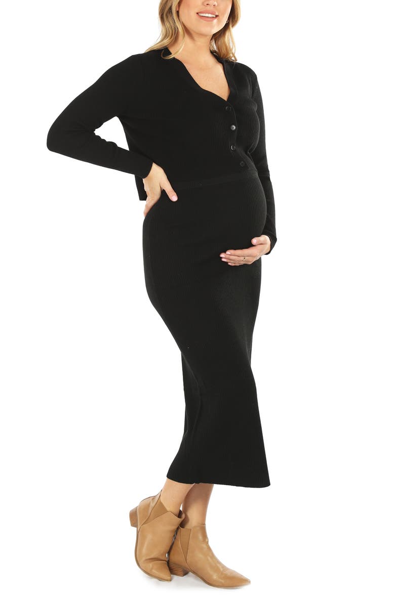 Angel Maternity Long Sleeve Maternity Cardigan, Alternate, color, 