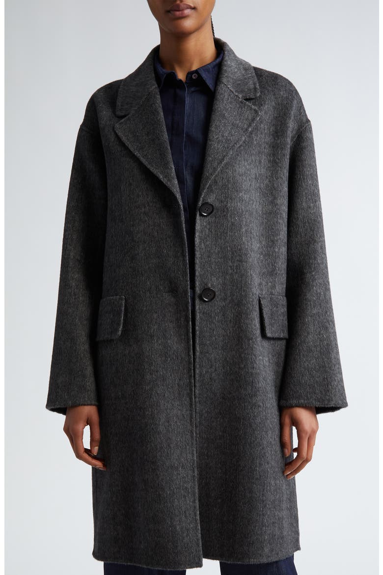 John Virgin Wool Blend Coat, Main, color, BLACK
