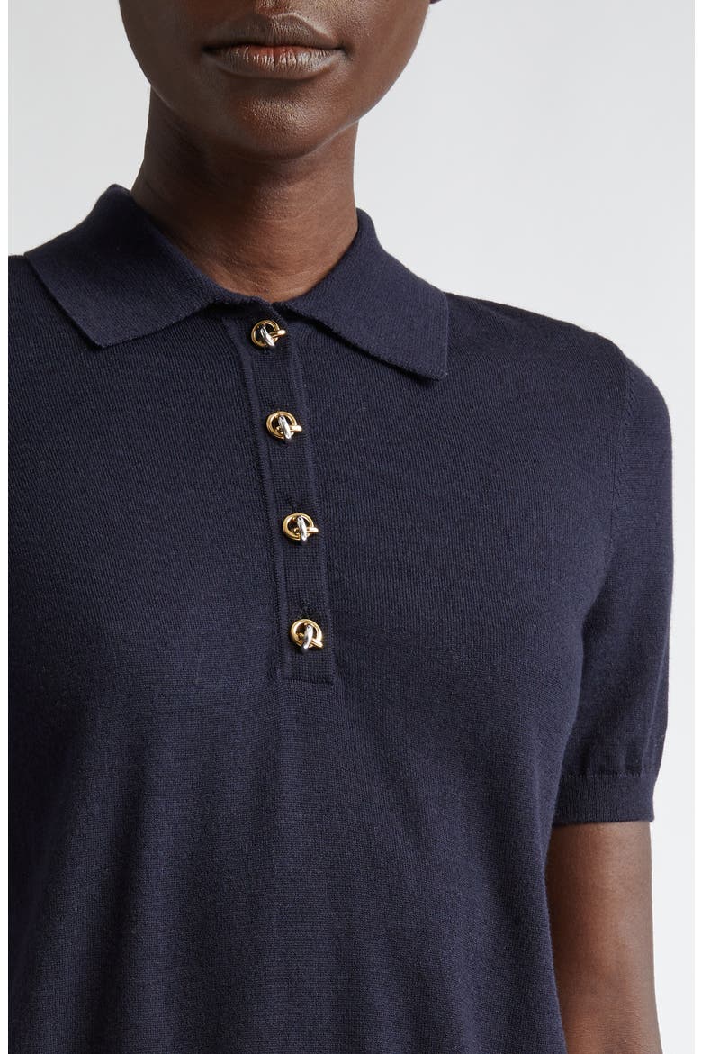 Nemo Merino Wool Blend Polo Sweater, Alternate, color, NAVY