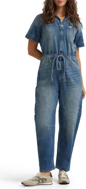 Lee Denim Barrel Leg Union-All Jumpsuit