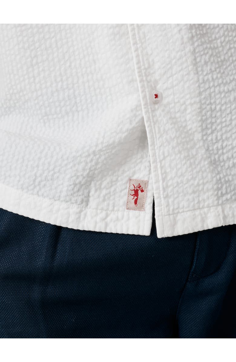 Aubin Brambling Linen Blend Short Sleeve Shirt, Alternate, color, Vintage White