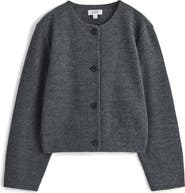 COS Boiled Merino Wool Blend Cardigan