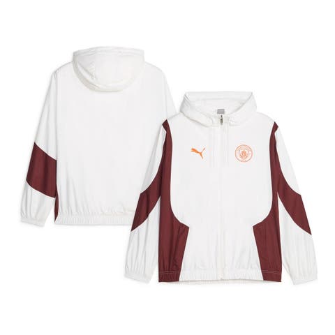 Men's Puma  White Manchester City 2023/24 Pre-Match Anthem Full-Zip Hoodie Jacket