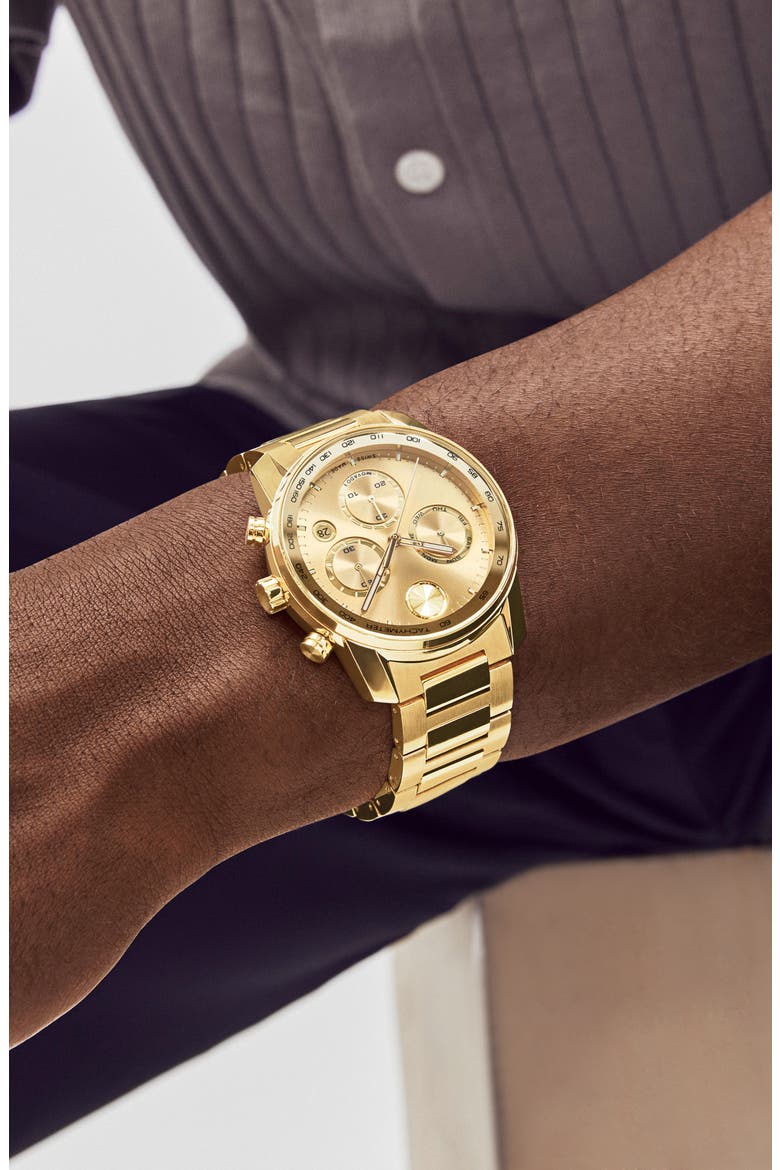 Bold Verso Chronograph Bracelet Watch, 44mm, Alternate, color, GOLD