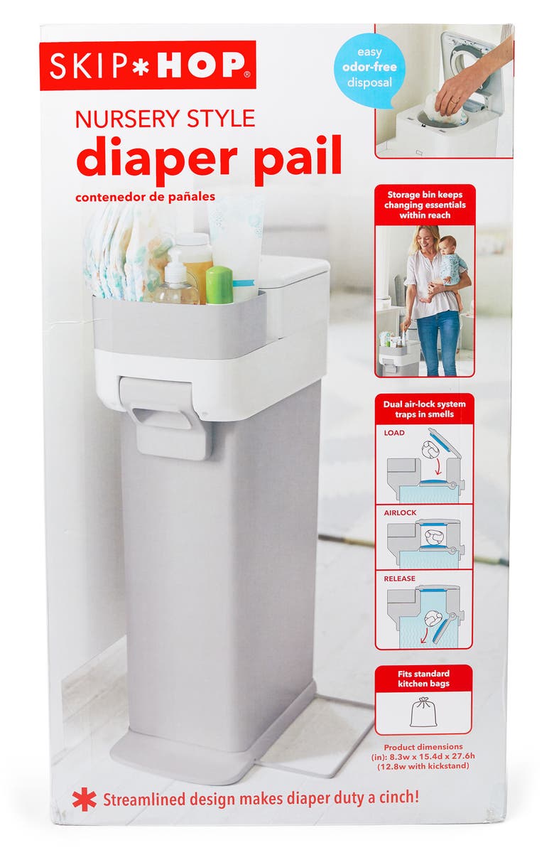Skip Hop Nursery Style Diaper Pail, Alternate, color, 
