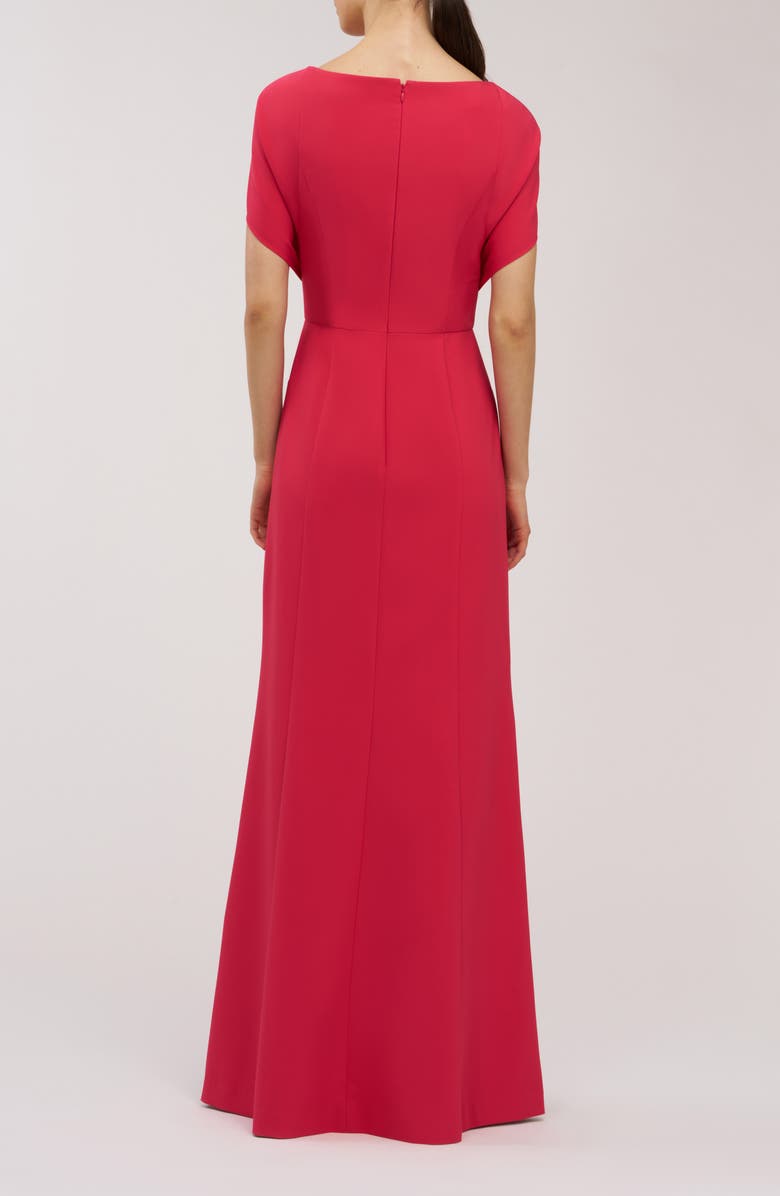 Kay Unger Tamara Capelet Mermaid Gown, Alternate, color, Lipstick