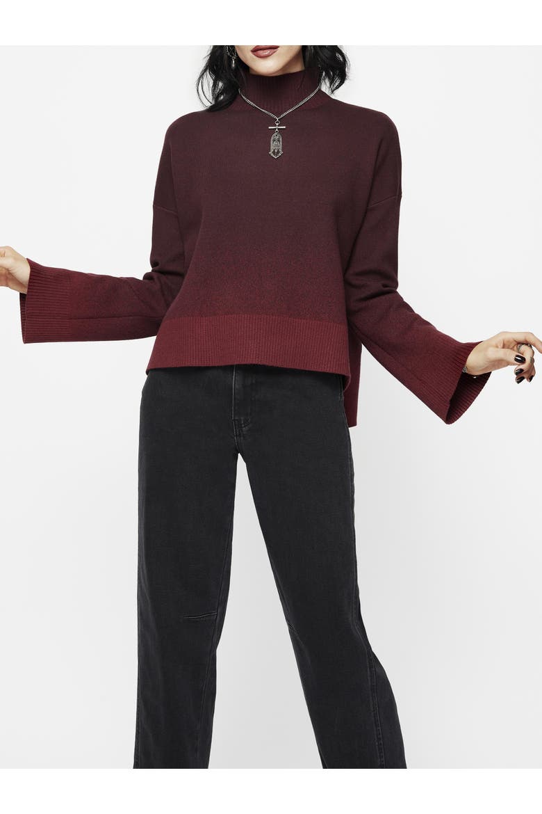 Nightjar Ombre Knit Sweater, Main, color, Red