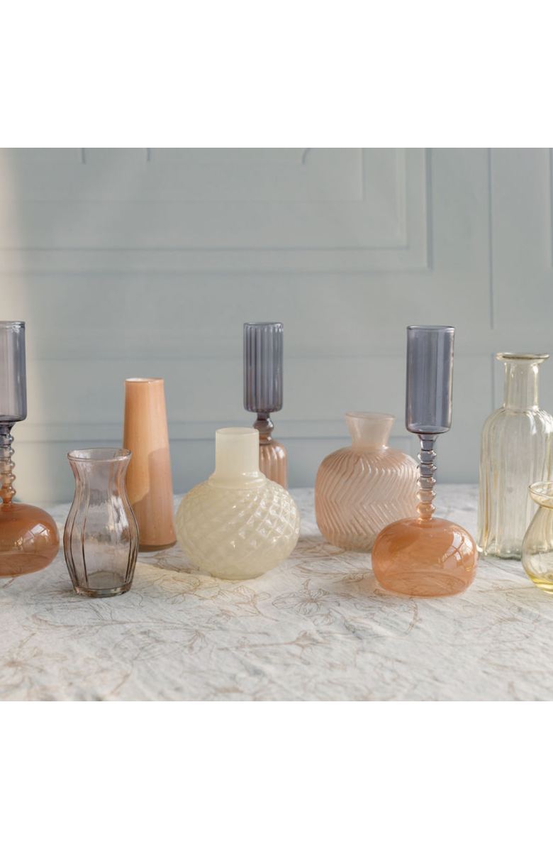 CG Hunter Assorted Yellow and Peach Glass Bud Vases, Alternate, color, Yellow And Peach