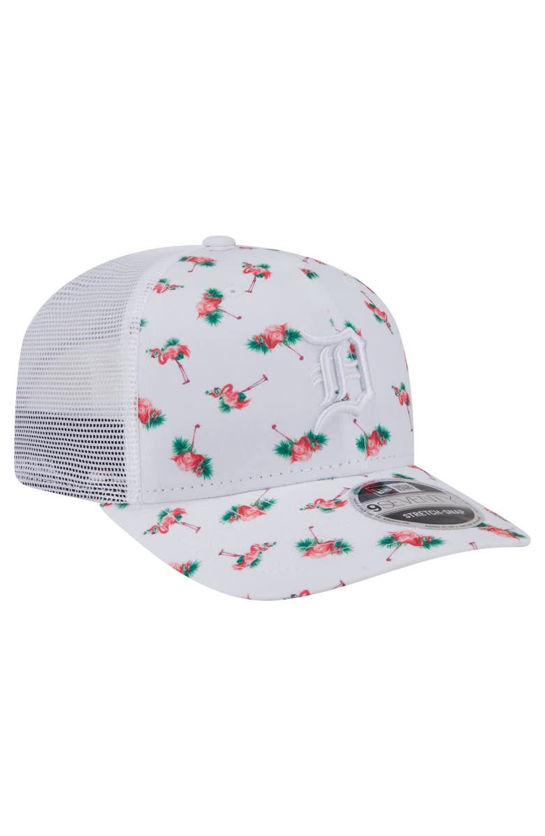 New Era Men's New Era  White Detroit Tigers Flamingo Mesh Back 9SEVENTY Stretch-Snap Hat, Alternate, color, 