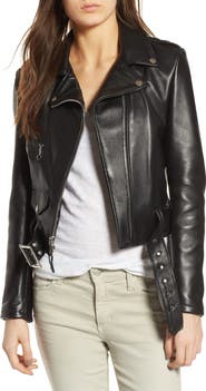 Schott NYC Crop Leather Jacket | Nordstrom
