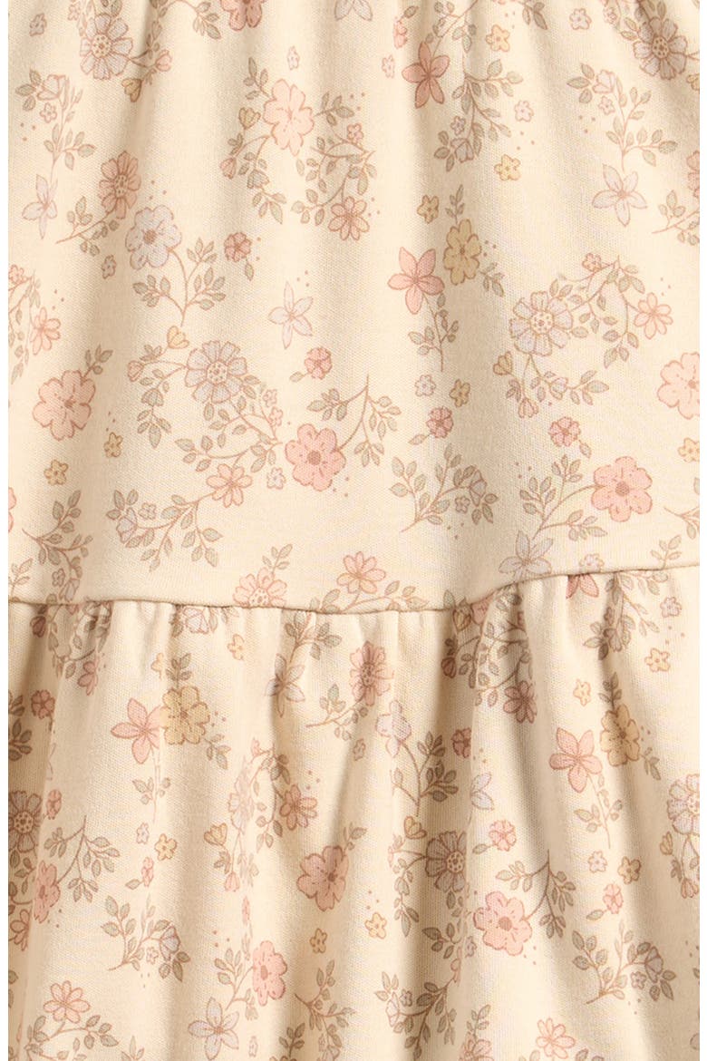Kids' Tiered Organic Cotton Jersey Dress & Bloomers Set, Alternate, color, NATURAL