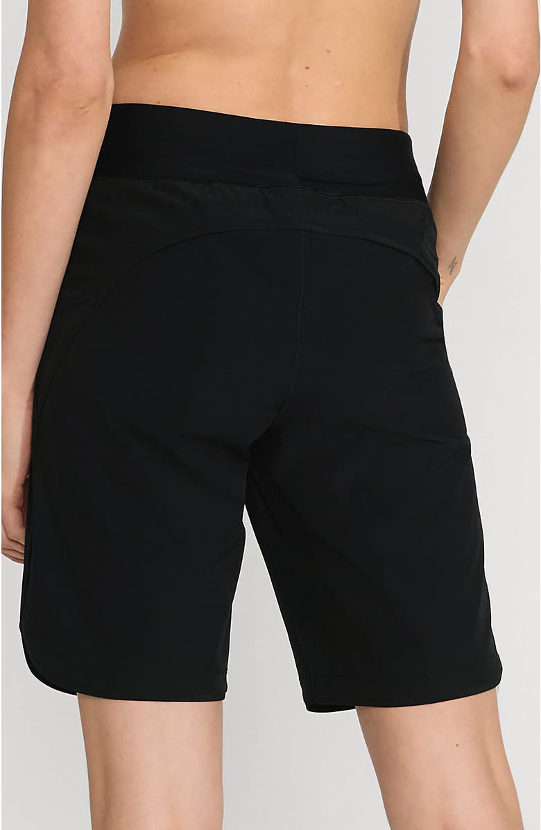 Lands' End Plus Size Sunshade UPF 50 9" Board Shorts with Panty, Alternate, color, Black
