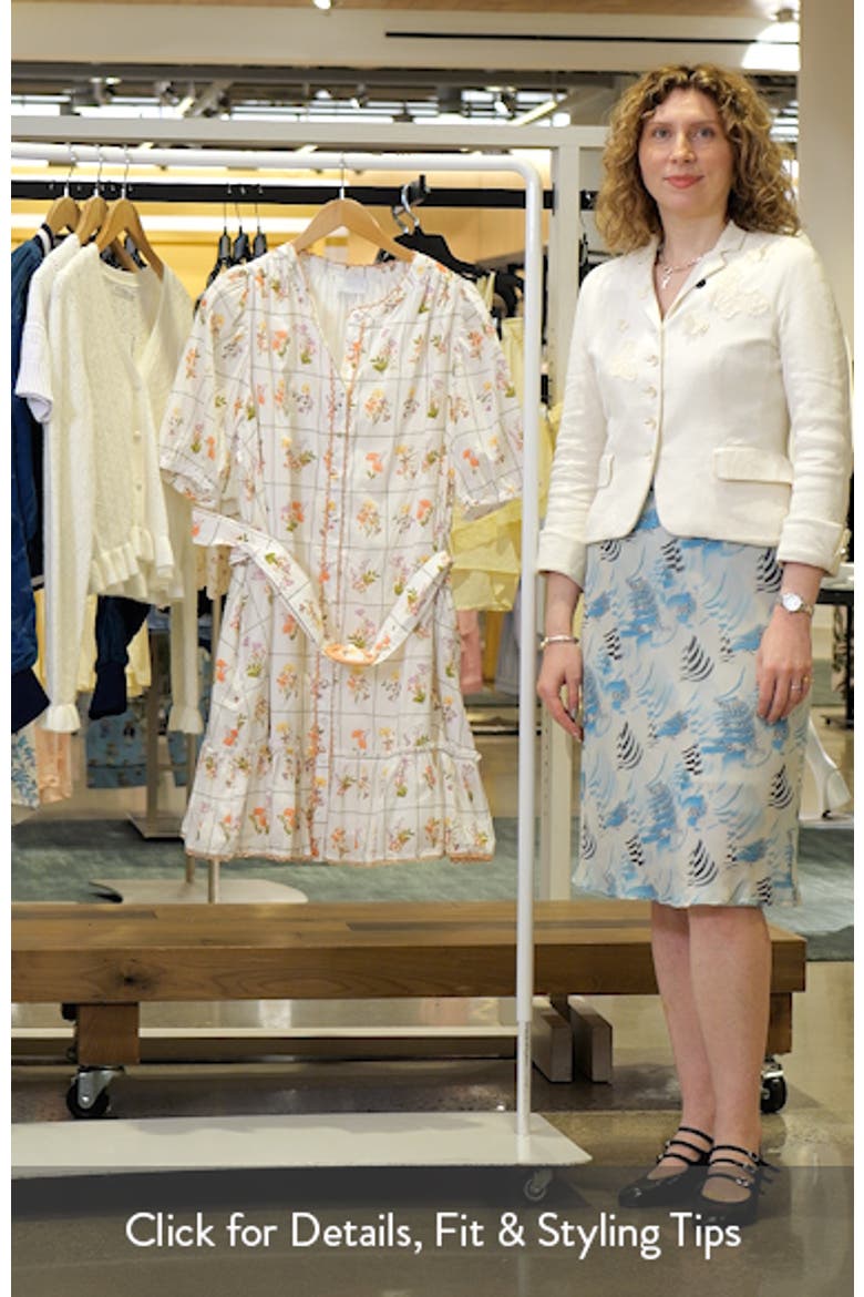 Diane Floral Redna Belted Cotton Button-Up Minidress video