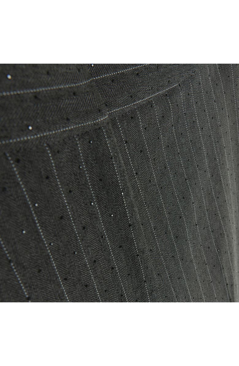 River Island Diamante Pinstripe Straight Leg Pants, Alternate, color,