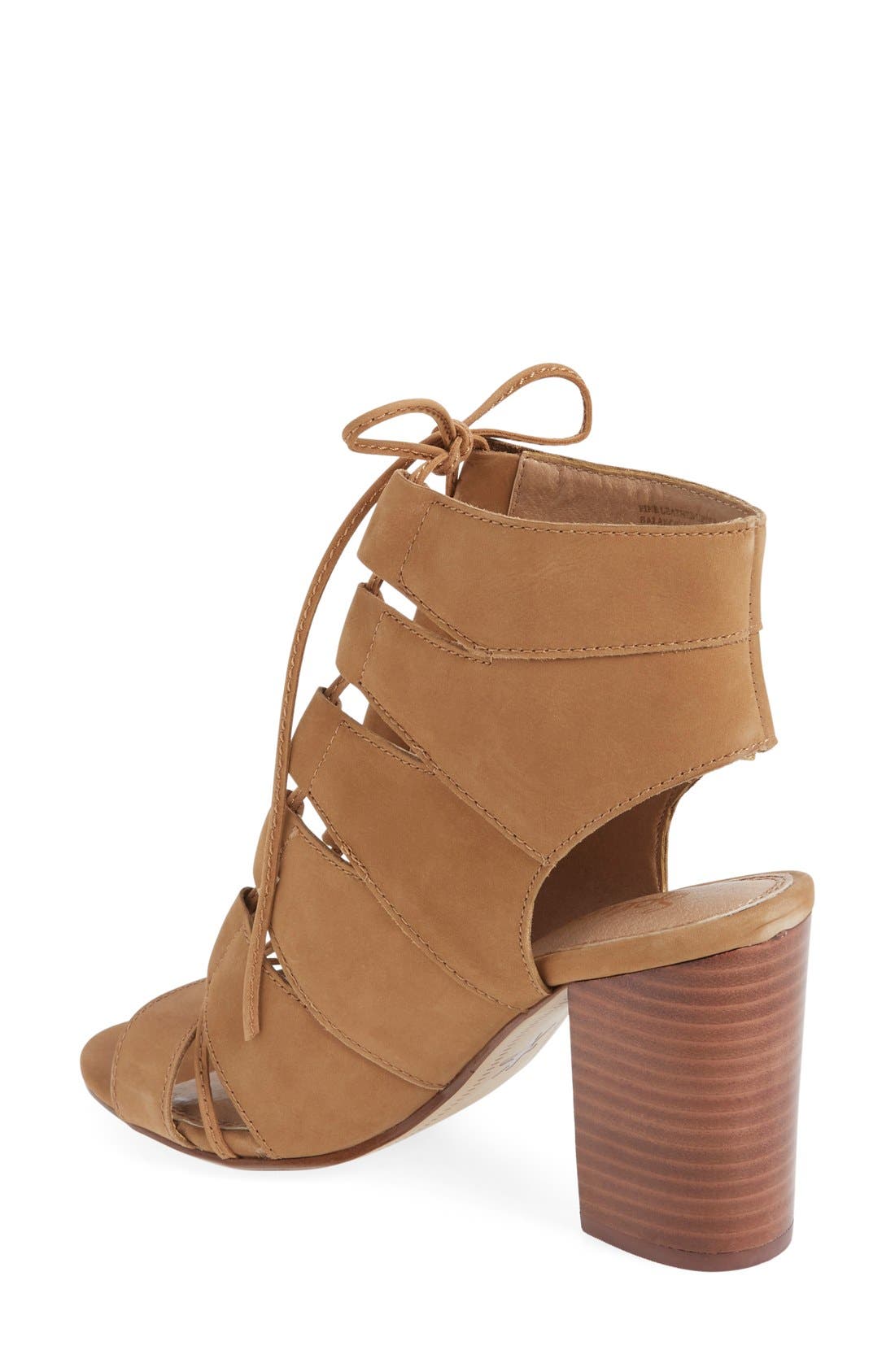 'Banden' Lace-up Sandal, Alternate, color, MAPLE LEATHER