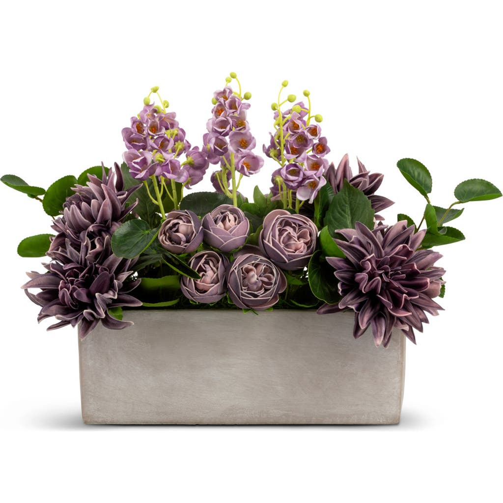 Cocobella Marcella Realtouch Mixed Floral Arrangement In Purple