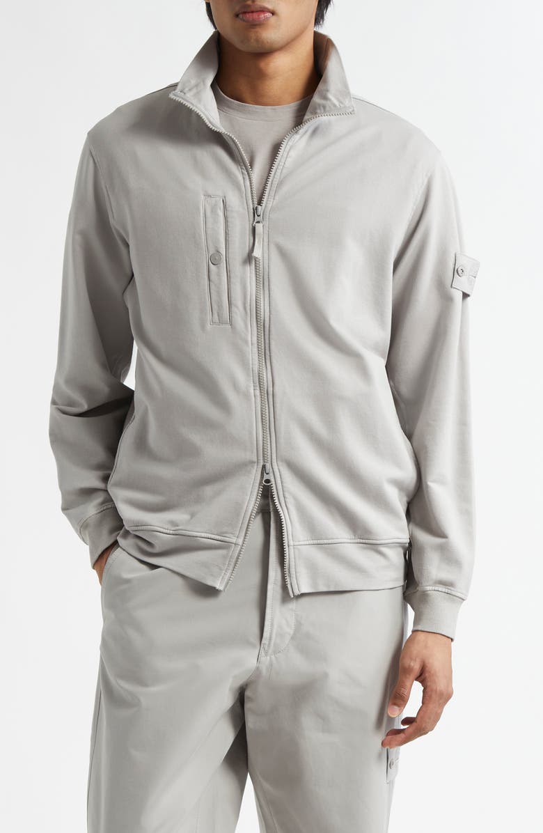 Stone Island Compass Logo Patch Zip-Up Cardigan, Main, color, 
