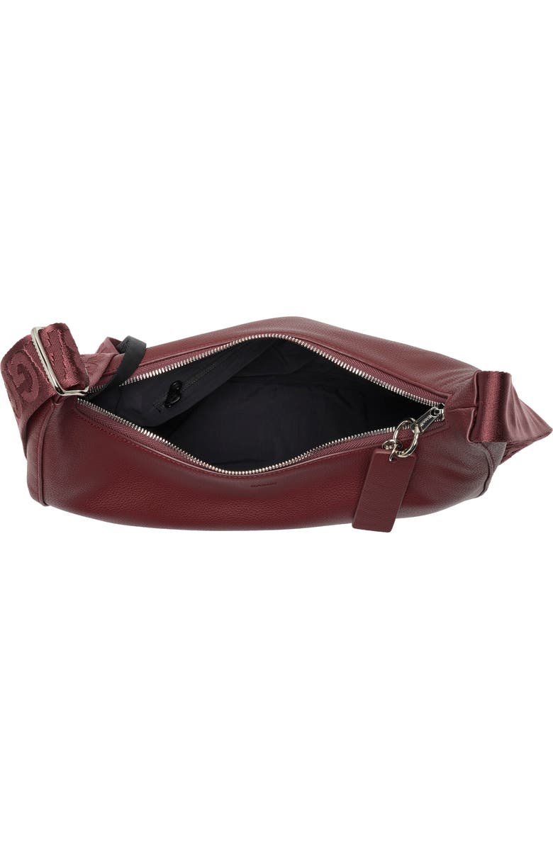 Baggu Medium Recycled Leather Crescent Shoulder Bag, Alternate, color, Mahogany