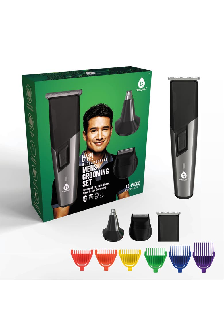 Mario Lopez Rechargeable Men's Grooming Set, Alternate, color, Black