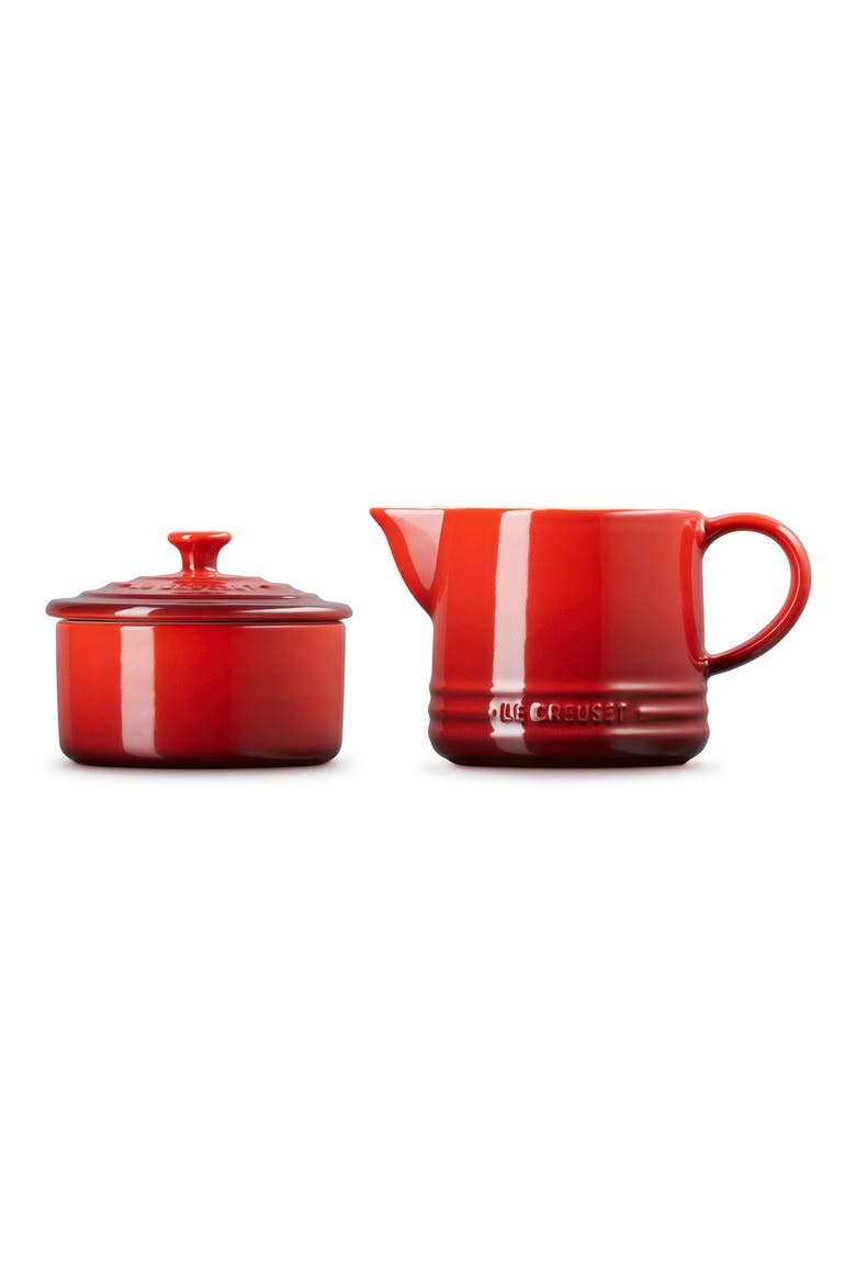 Signature Sugar & Creamer Set, Alternate, color, CERISE