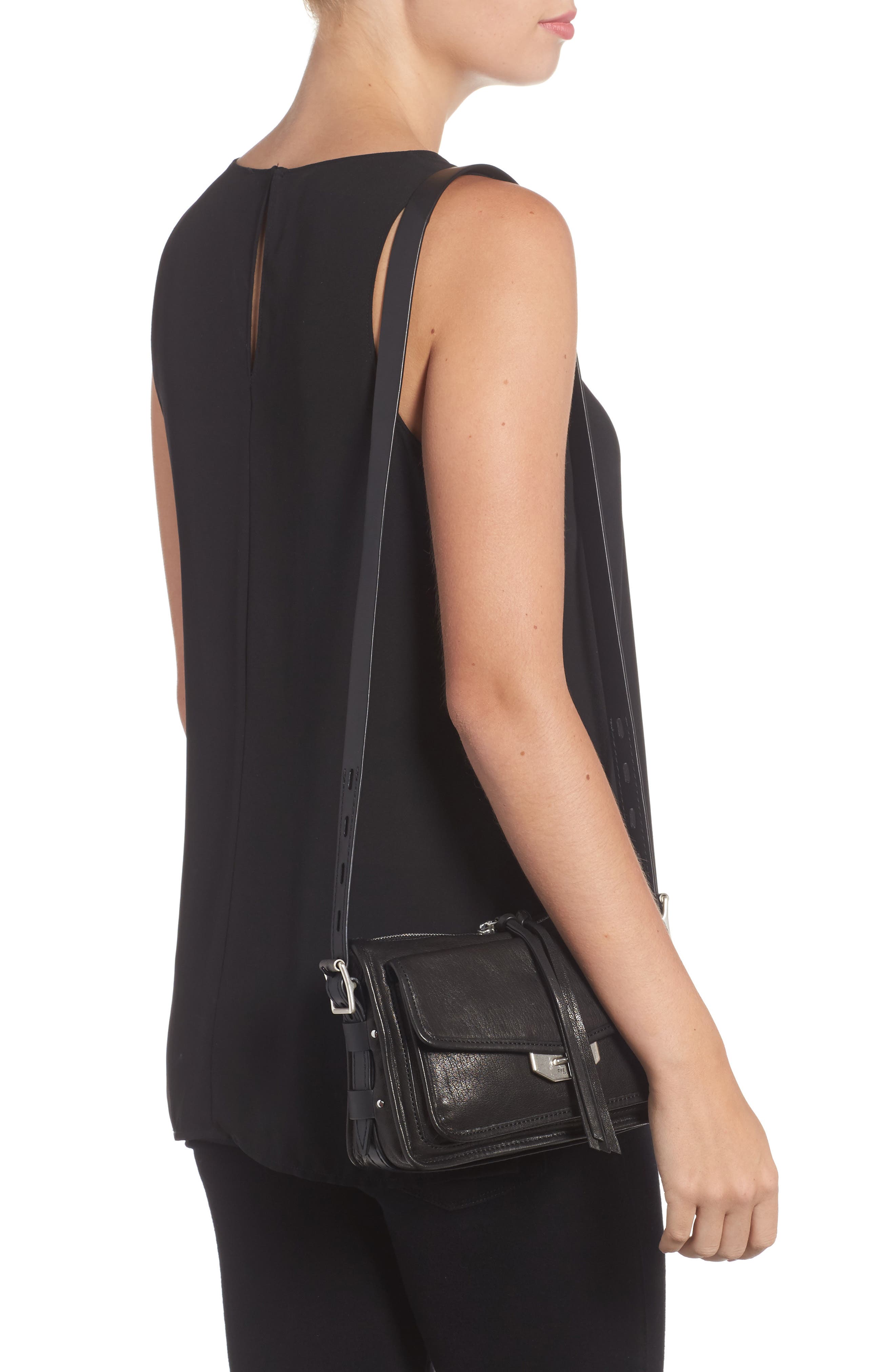 rag & bone Small Field Leather Messenger Bag, Alternate, color, 