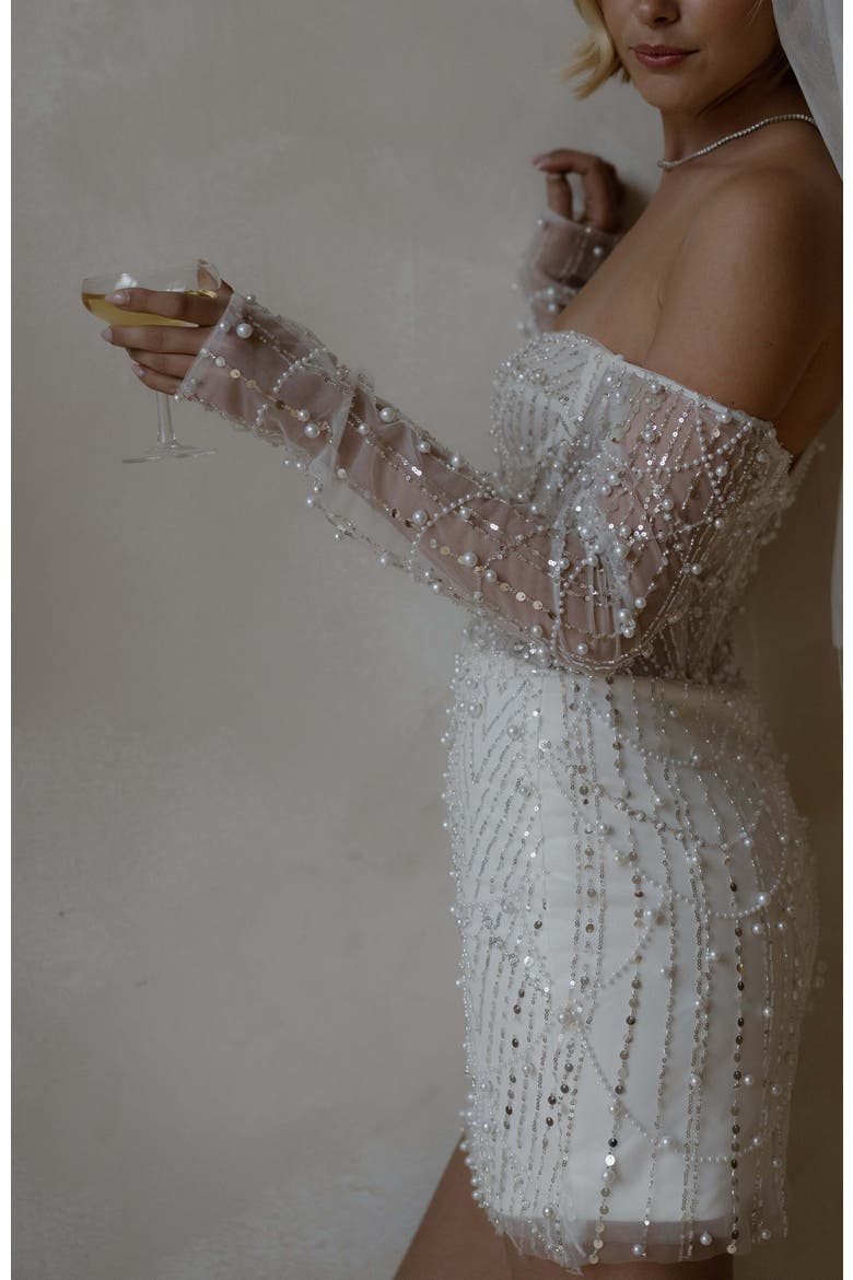 Amalfi Mini Dress, Alternate, color, Ivory