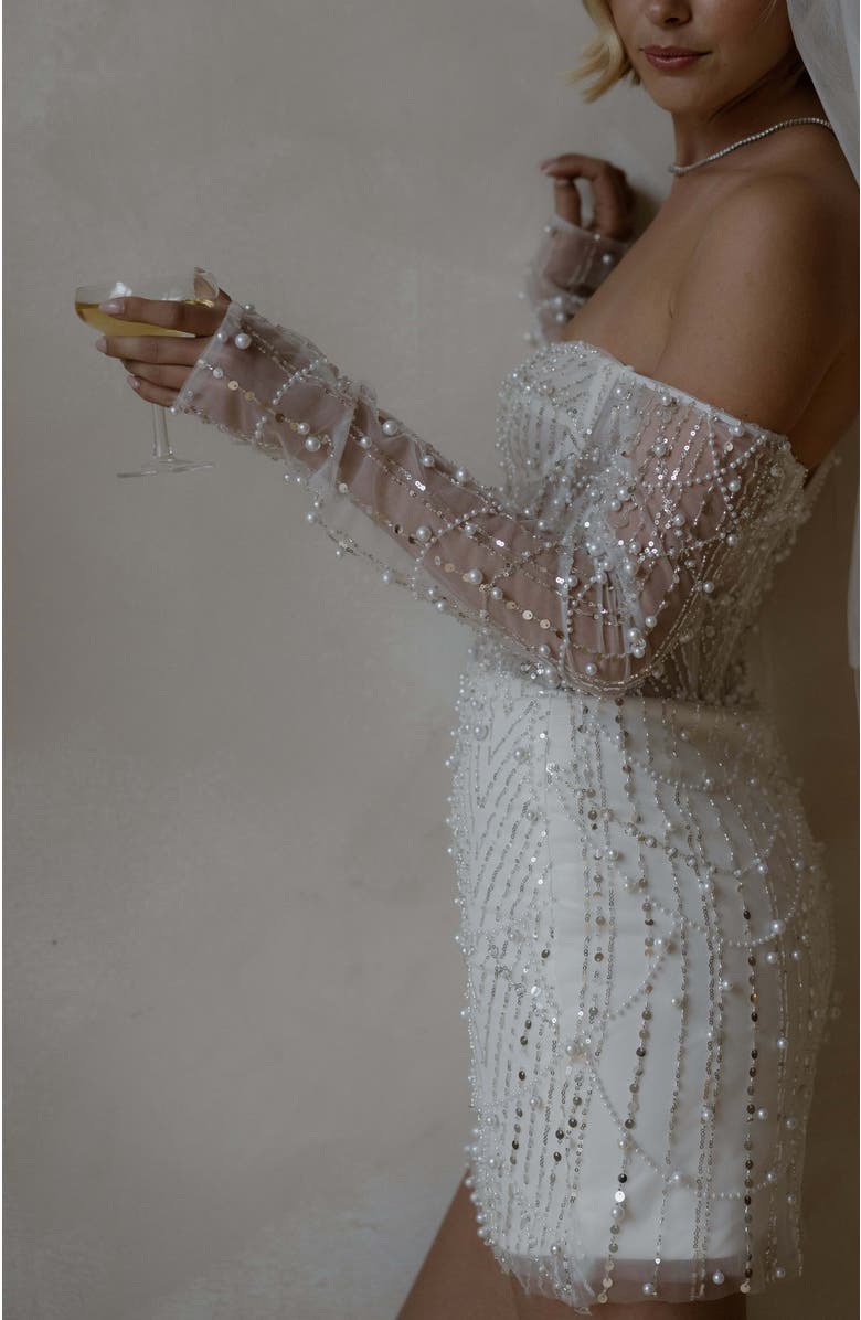 Untamed Petals Amalfi Mini Dress, Alternate, color, Ivory