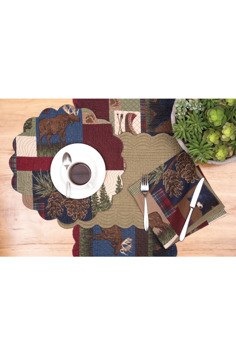 Rutherford Cotton Reversible Thanksgiving Cloth Napkin, Set of 6, Alternate, color, Brown
