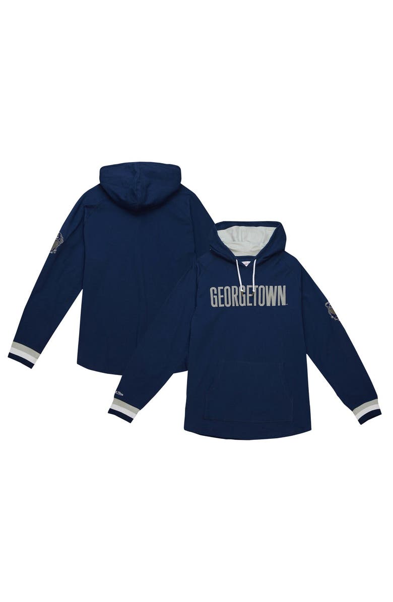 Mitchell & Ness Men's Mitchell & Ness Navy Georgetown Hoyas Legendary Raglan Pullover Hoodie, Alternate, color, 
