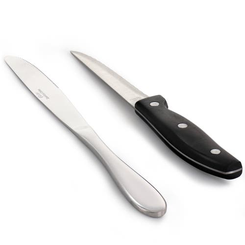 Oster Silvermist 20 Piece Stainless Steel Flatware Set With Steak Knives In Silver