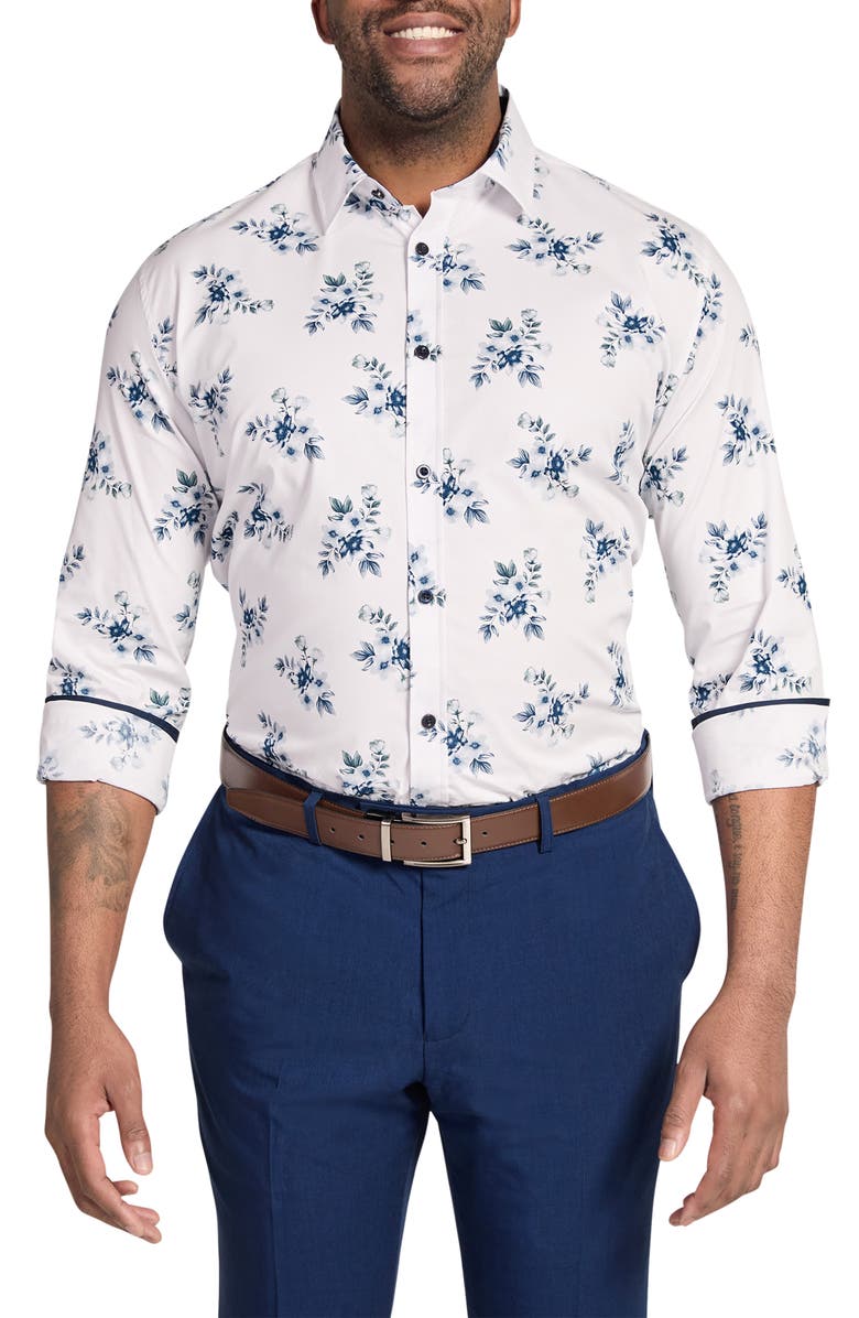 Johnny Bigg Verdon Floral Stretch Cotton Button-Up Shirt, Alternate, color, 