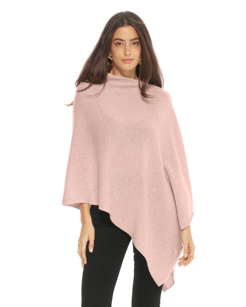 Monticelli Cashmere Essential Pure Cashmere Poncho In Orange