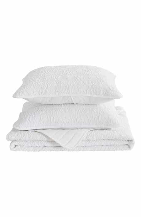 Woven & Weft Floral Embossed Quilt Set