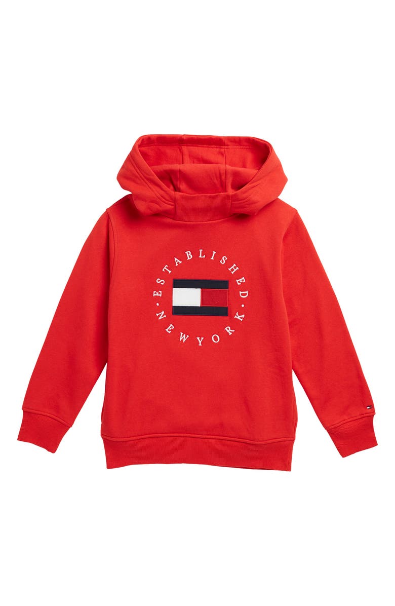 Tommy Hilfiger Heritage Embroidered Logo Pullover Hoodie, Main, color, 