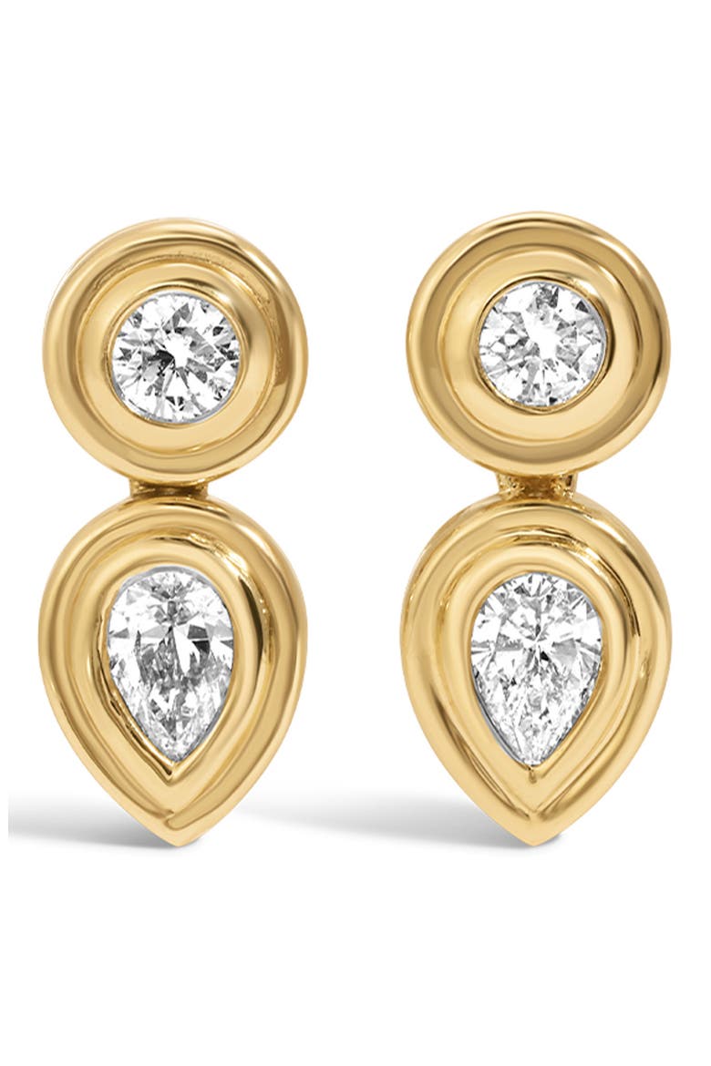 Groovy Lab Grown Diamond Pear Drop Earrings, Alternate, color, 14K YELLOW GOLD