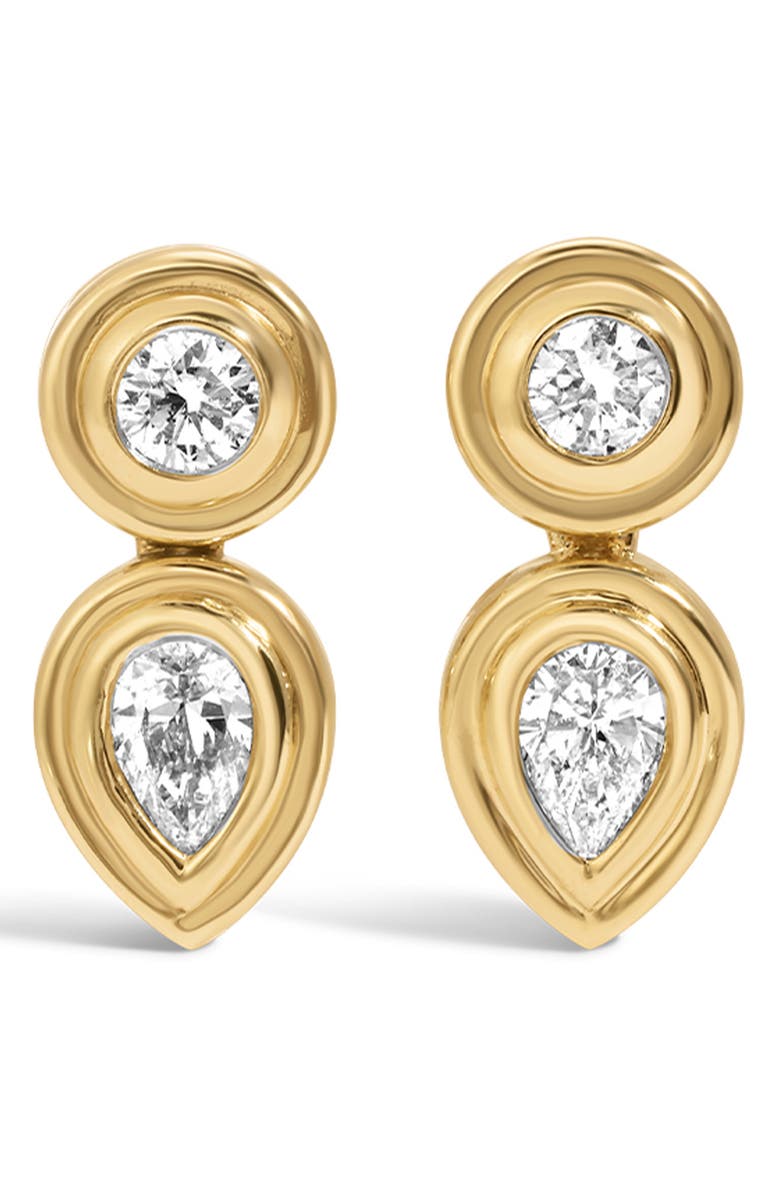 Adina Reyter Groovy Lab Grown Diamond Pear Drop Earrings, Alternate, color, 14K Yellow Gold